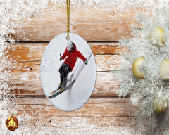 Oval Ceramic Photo Ornament