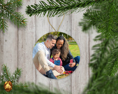 Custom Canvas Circle Ornament