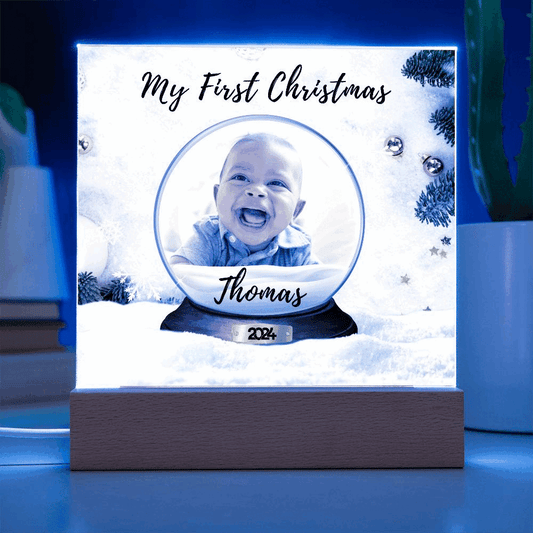 Custom My First Christmas Acrylic Plaque
