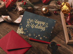 Pre Designed Holiday Greeting Cards + Writeable Inside