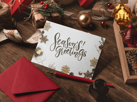 Pre Designed Holiday Greeting Cards + Writeable Inside