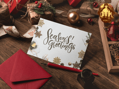 Pre Designed Holiday Greeting Cards + Writeable Inside