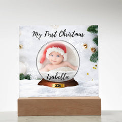 Custom My First Christmas Acrylic Plaque