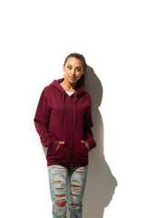 Maroon Full-Zip Premium Unisex Hoody