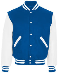 Dark Royal & White Premium Varsity Jacket