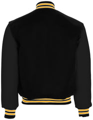 Black & Light Gold Premium Varsity Jacket