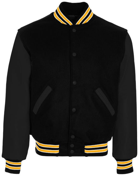 Black & Light Gold Premium Varsity Jacket