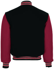 Black, Scarlet Red & Scarlet Red Premium Varsity Jacket