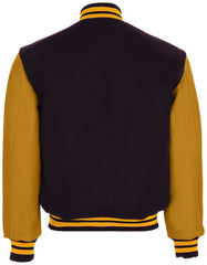 Maroon & Light Gold Premium Varsity Jacket