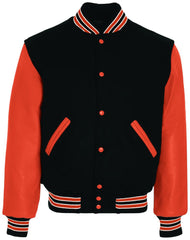 Black, Burnt Orange & Burnt Orange Premium Varsity Jacket