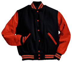 Black, Burnt Orange & Burnt Orange Premium Varsity Jacket