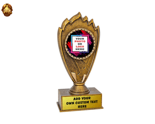 Custom 7" Blaze Photo Trophy