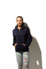 Navy Blue Full-Zip Premium Unisex Hoody