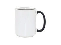 15oz Black Rim & Handle Mug
