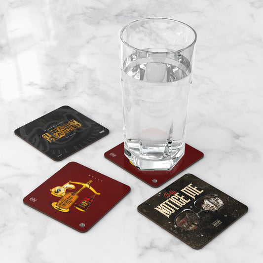Bvlly - Mixtape Cover Glass Coaster Set
