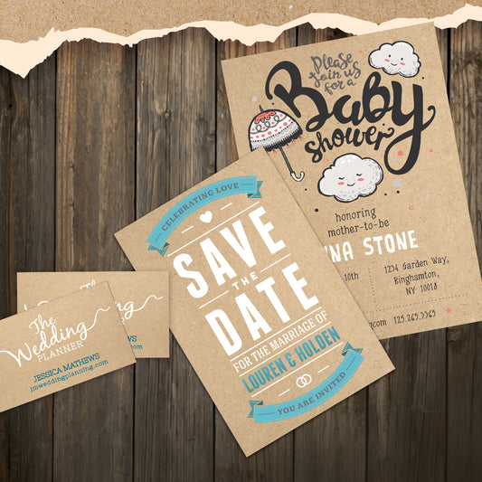 Postcards - 18pt - Kraft Paper