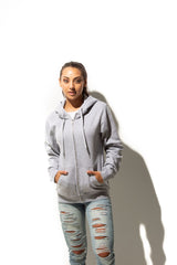 Light Grey Full-Zip Premium Unisex Hoody