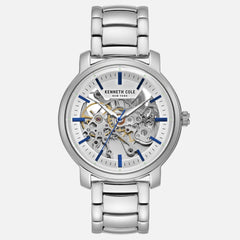 Kenneth Cole - White & Silver Automatic Skeleton