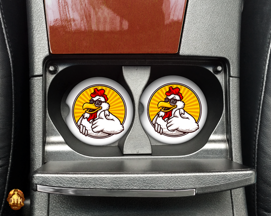 Custom Printed 2.5" Neoprene Car Coasters - Set of 2