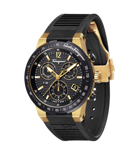 Ferragamo F-80 Chrono - Black/Gold