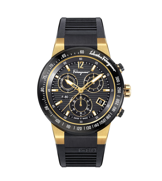 Ferragamo F-80 Chrono - Black/Gold