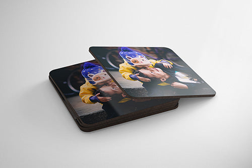 Square Hardboard Coaster Set - 4pcs