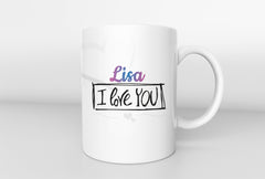Personalized I Love You Mug