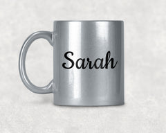 11oz Custom Silver Shimmer Mug
