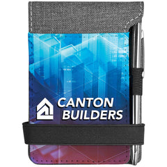 Custom Canvas Mini Padfolio w/Notepad & Pen