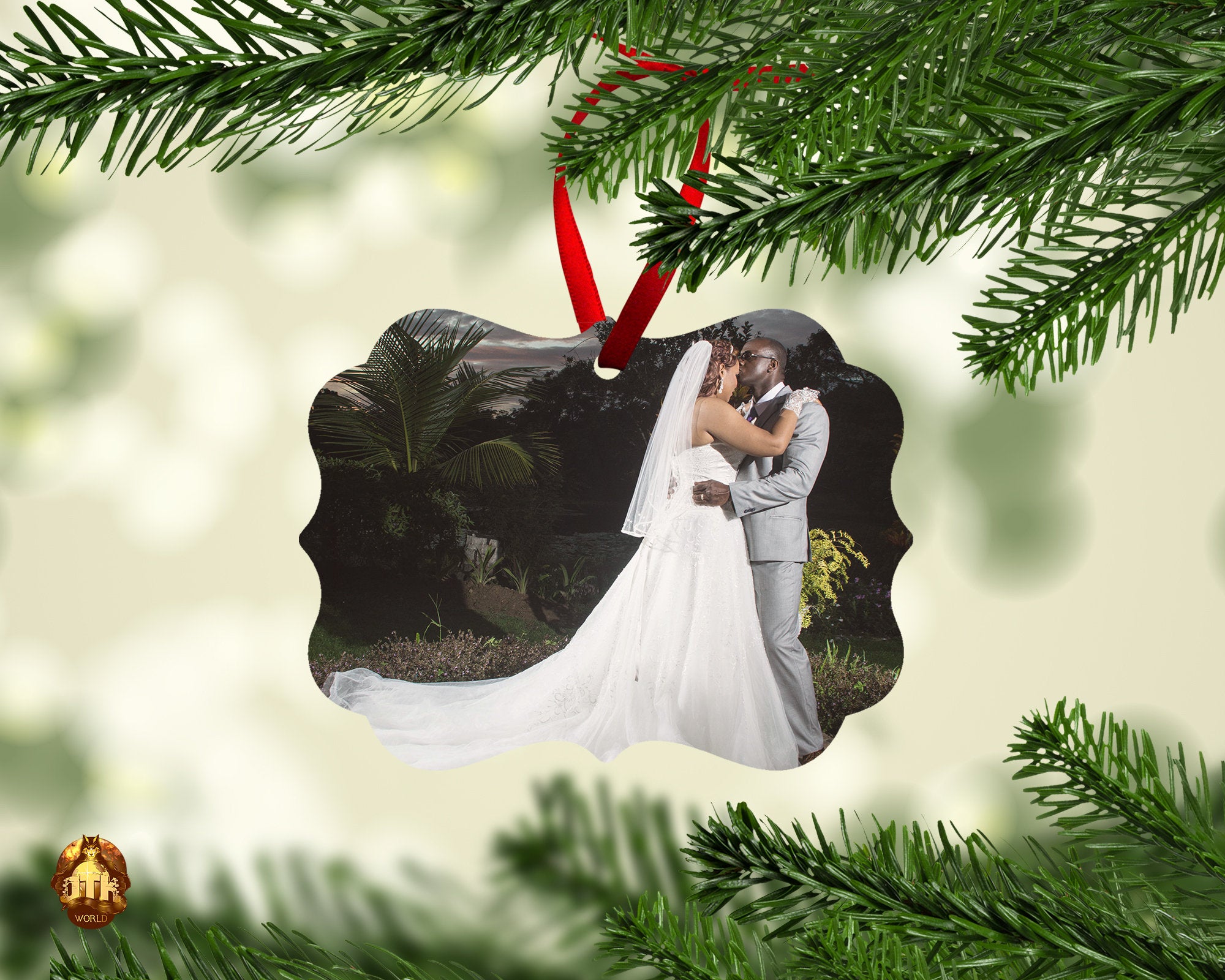 Personalized Christmas Benelux Wood Ornament - Photo Wood Merry Christmas Ornament - Custom Photo Wood Ornament - Add Your Own Photo & Text