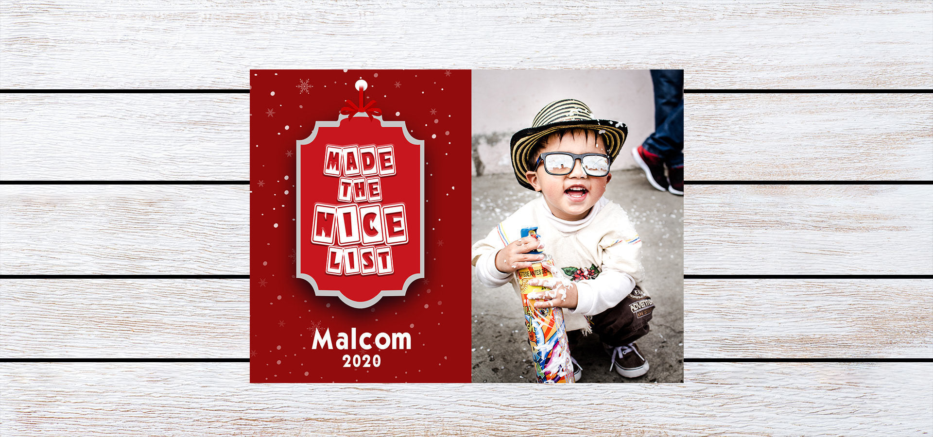 Custom Nice List Christmas Cards Digital or Printed - Personalized Christmas Postcards - Custom Christmas Cards - Add Your Own Photo & Text