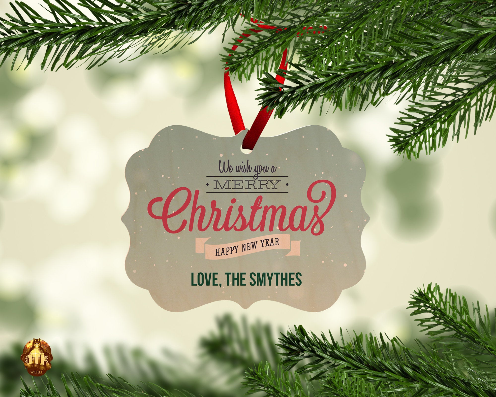 Personalized Christmas Benelux Wood Ornament - Photo Wood Merry Christmas Ornament - Custom Photo Wood Ornament - Add Your Own Photo & Text