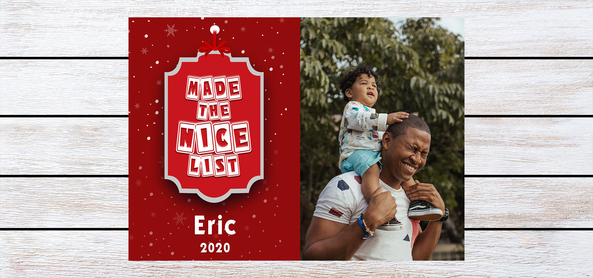 Custom Nice List Christmas Cards Digital or Printed - Personalized Christmas Postcards - Custom Christmas Cards - Add Your Own Photo & Text