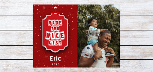 Custom Nice List Christmas Cards Digital or Printed - Personalized Christmas Postcards - Custom Christmas Cards - Add Your Own Photo & Text