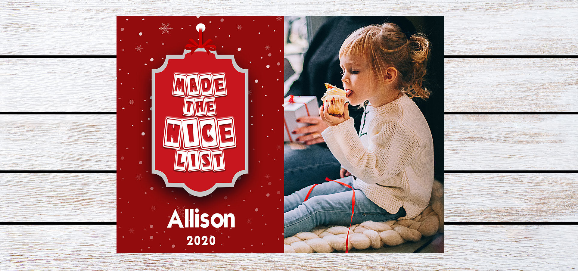 Custom Nice List Christmas Cards Digital or Printed - Personalized Christmas Postcards - Custom Christmas Cards - Add Your Own Photo & Text