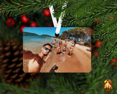 Personalized Landscape Metal Ornament - Custom Metal Ornament - Christmas Metal Ornament - Christmas Metal Print - Add Your Own Photo & Text