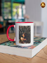 Custom 15oz Red & White Premium Mug - Personalized Large Red Mug - Two Tone Coffee Mug - Custom Photo Mug - Add Your Own Photo and Text