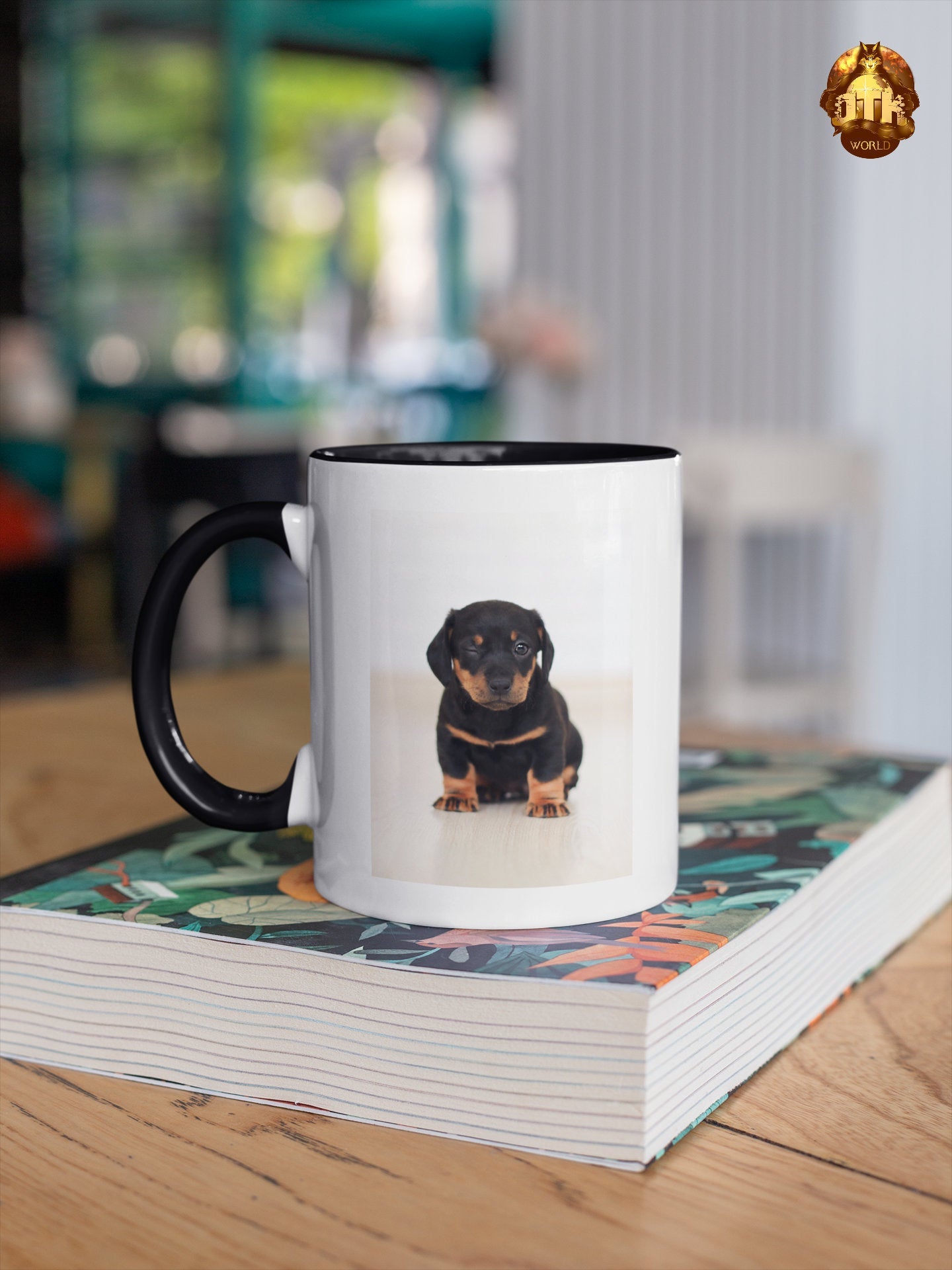 Custom 15oz Black & White Premium Mug - Personalized Large Two Tone Coffee Mug - Custom Black + White Photo Mug -Add Your Own Photo and Text