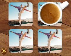 Personalized Photo Coasters - Custom Hardboard Coasters - Personalized Barware - Photo Coasters - Add Your Own Photo, Logo & Text