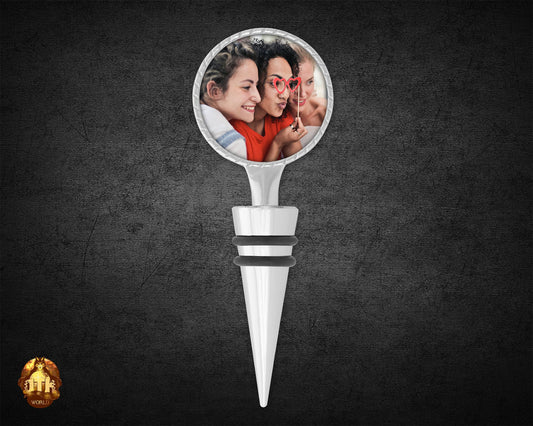 Personalized Wine Stopper - Custom Wine Bottle Stopper - Photo Wine Stopper - Wedding Favor - Gifts and Mementos - Add Your Photo & Text