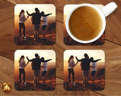 Personalized Photo Coasters - Custom Hardboard Coasters - Personalized Barware - Photo Coasters - Add Your Own Photo, Logo & Text