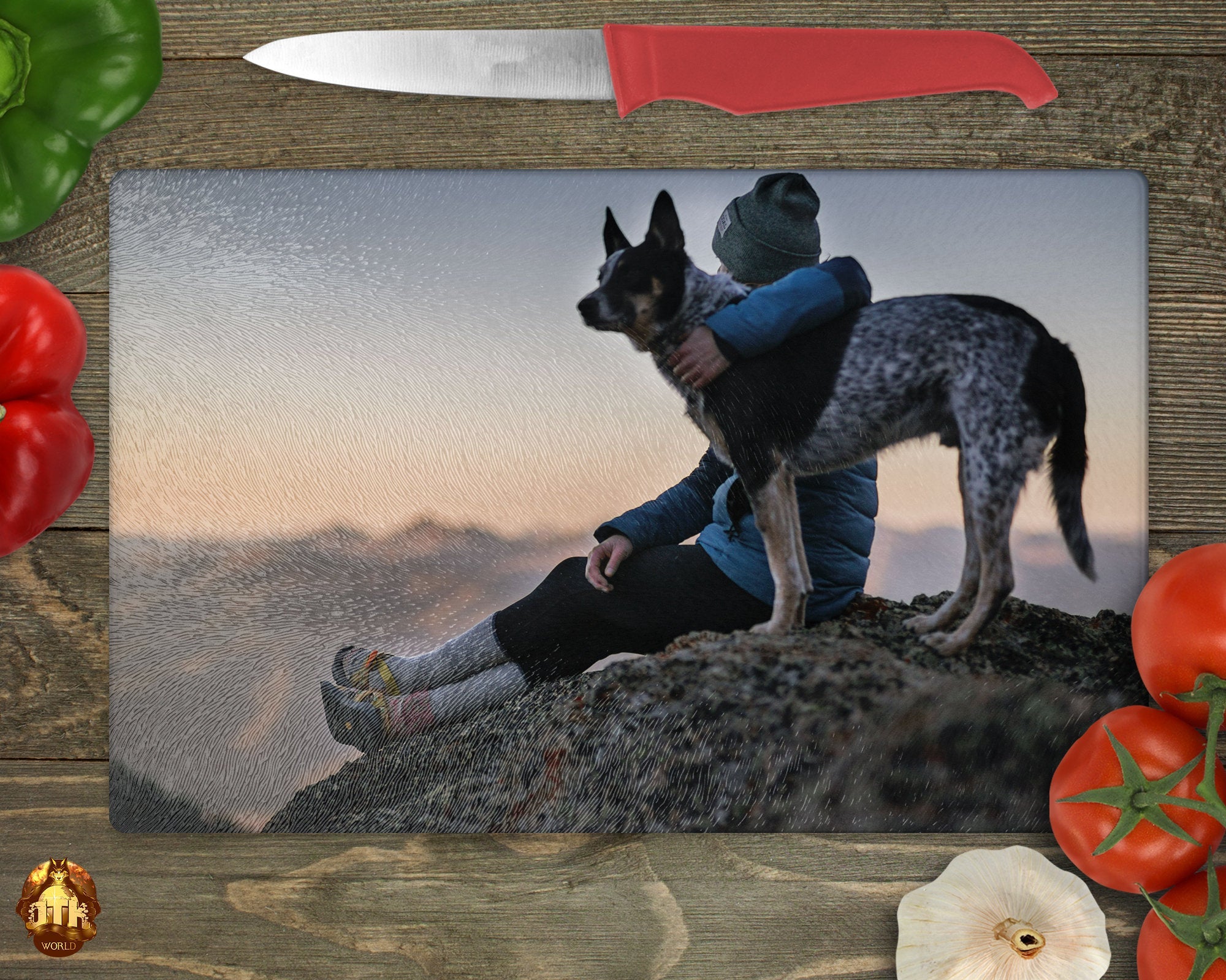 Personalized Chinchilla Glass Cutting Board - Custom Glass Cutting Boards - Glass Photo Cutting Board - Add Your Own Photo, Logo & Text