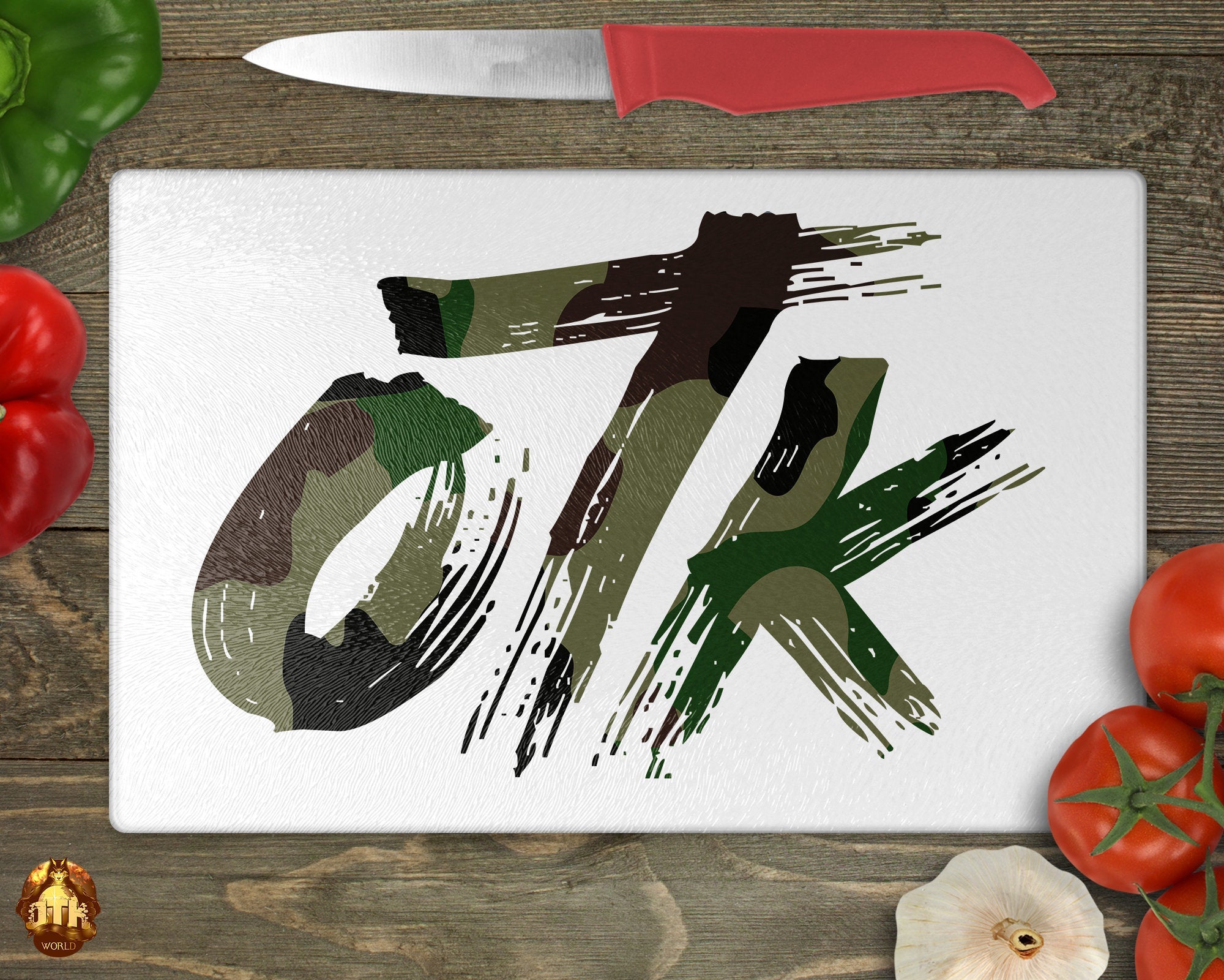 Personalized Chinchilla Glass Cutting Board - Custom Glass Cutting Boards - Glass Photo Cutting Board - Add Your Own Photo, Logo & Text
