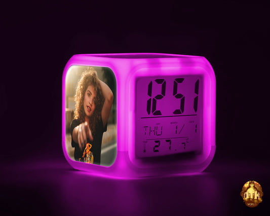 Custom Color Changing LED Photo Clock - Personalized LED Clock - Color Changing LED Alarm - Custom Clock - Add Your Own Photo, Logo & Text