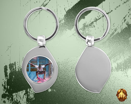 Custom Round Photo Keychain - Personalized Round Metal Keychain - Picture Keychain - Sliver Metal Round Keychain - Add Your Photo & Text