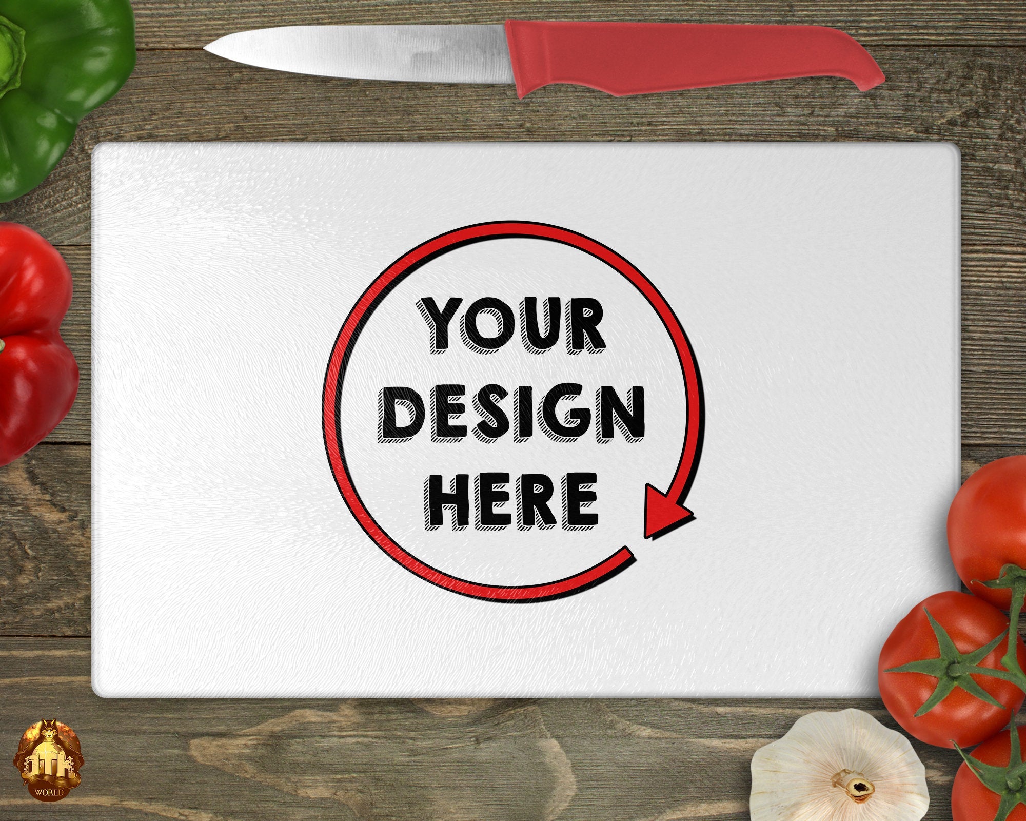 Personalized Chinchilla Glass Cutting Board - Custom Glass Cutting Boards - Glass Photo Cutting Board - Add Your Own Photo, Logo & Text