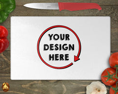Personalized Chinchilla Glass Cutting Board - Custom Glass Cutting Boards - Glass Photo Cutting Board - Add Your Own Photo, Logo & Text