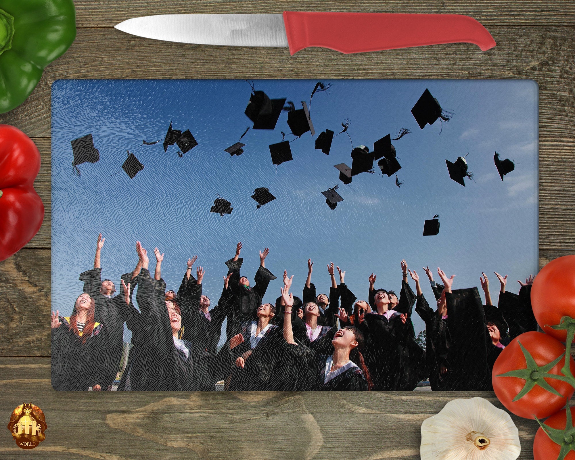 Personalized Chinchilla Glass Cutting Board - Custom Glass Cutting Boards - Glass Photo Cutting Board - Add Your Own Photo, Logo & Text