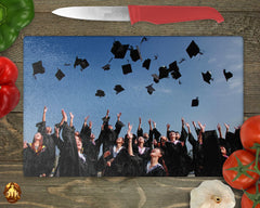 Personalized Chinchilla Glass Cutting Board - Custom Glass Cutting Boards - Glass Photo Cutting Board - Add Your Own Photo, Logo & Text