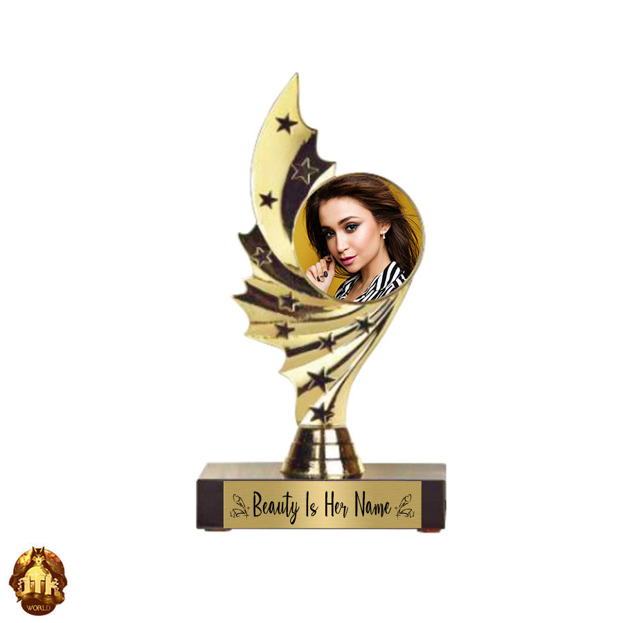 Custom 7.5" Beauty Is Her Name Photo Trophy - Personalized Mother's Day Keepsake - Custom Mother's Day Photo Gift -Add Your Own Photo & Text